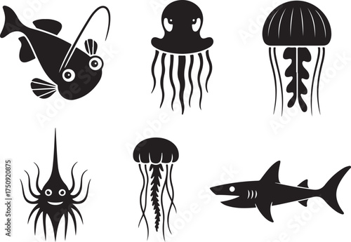 Explore deep sea creatures with cool silhouettes
