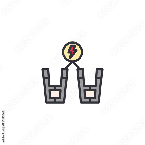 A robotic mechanical hand holding electricity symbolizing industrial automation, smart technology, and the future of electrical engineering.