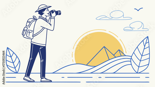 Capturing Wildlife in a Scenic Jungle Landscape