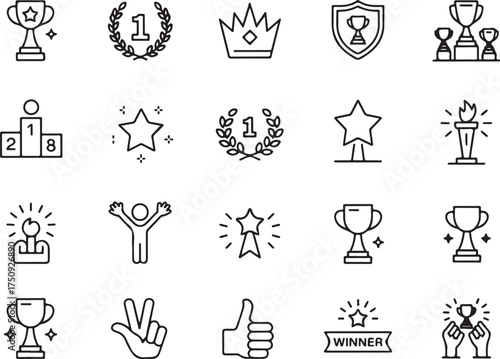 Achieve success with these modern vector icons