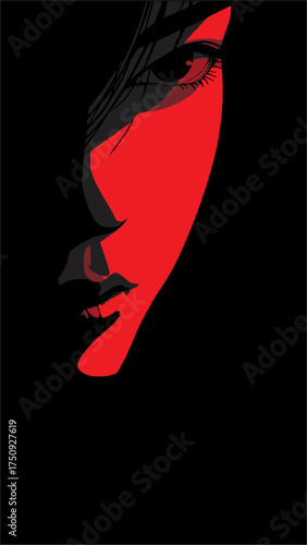 Minimalist Red and Black Port...