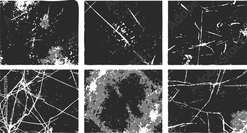 Vector art of six grunge texture background, abstract pattern concept