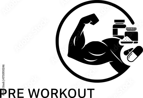 Pre Workout Icon for Web and Graphic Design
