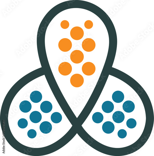 Triangle Circle Molecule Abstract Icon Template Vector Modern Logo Design