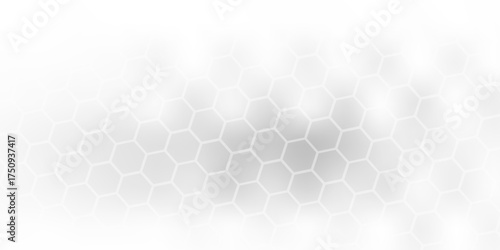 Abstract background consisting of hexagonal shapes with vanishing effect and transparency. Background with transparency effect. Abstract disappearing background.