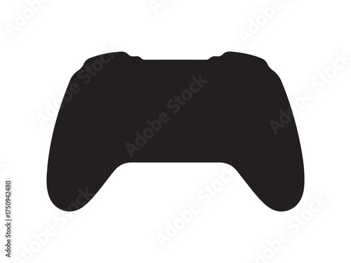Gaming Controller Silhouette for Console Game Vector Graphics