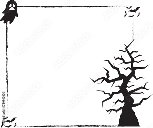 Spooky Halloween Bats Frame