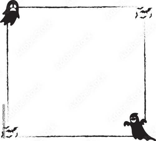 Spooky Halloween Bats Frame