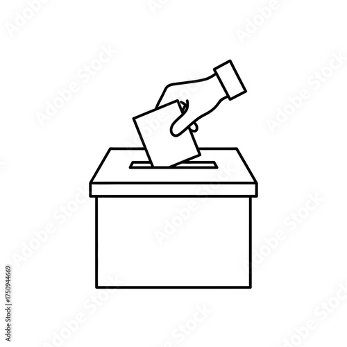 Ballot Box Icon – Voting, Election, Democracy, and Political Symbol