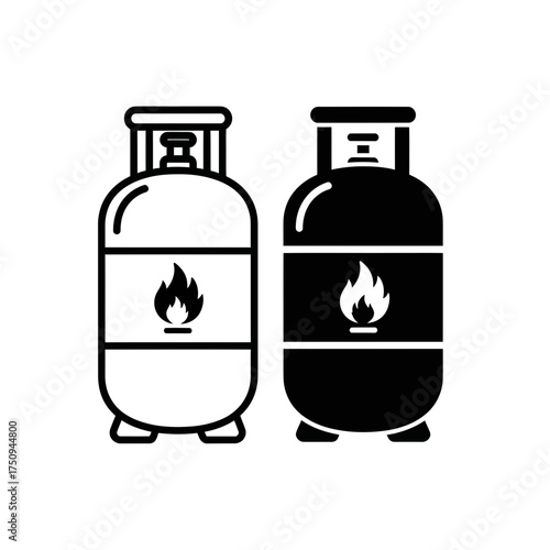 Gas Cylinder Icon – Propane Tank Vector for Energy, Fuel, and Heating Concepts