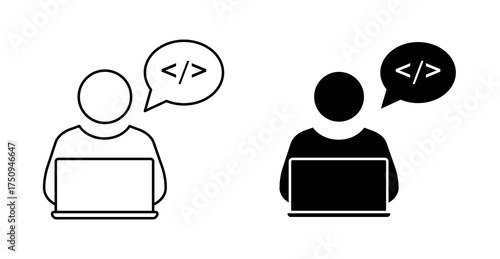  user doing programming icon