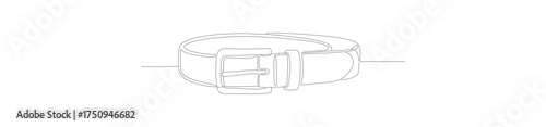 Minimalist Outline Adjustable Belt with Buckle and Strap Fashion Accessory