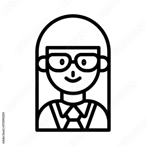 Woman staff icon
