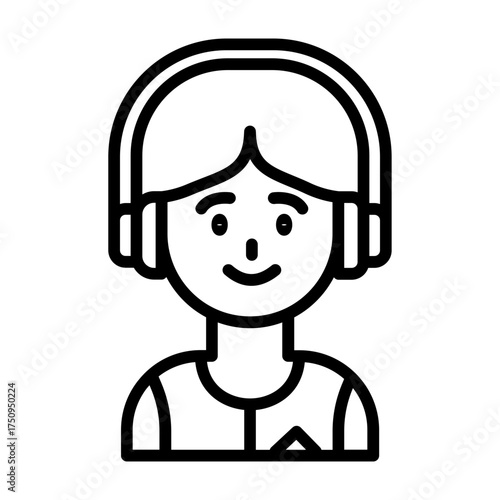 Woman student icon