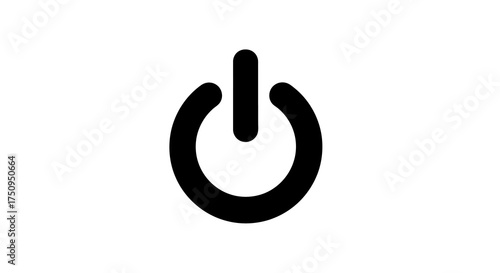Universal Power On Off Button Icon for Electronic Devices and User Interface Design