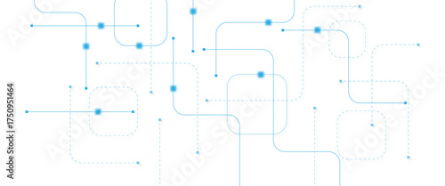 Abstract futuristic technology background. Technology background with crossed lines and dots.