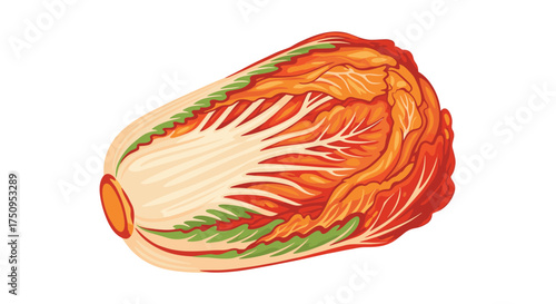 This pixel art illustration depicts a fresh napa cabbage ready for making kimchi a staple Korean dish.