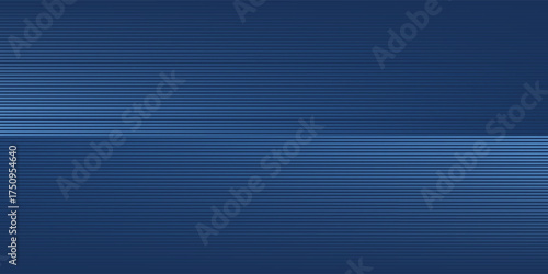 Navy blue abstract background with halftone wavy smooth pattern. Small spot light box. Curve line, cosmic galaxy space