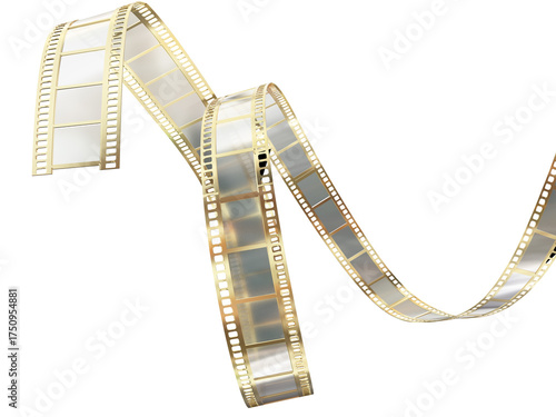movie film stripe golden background cinema video - 3d rendering
