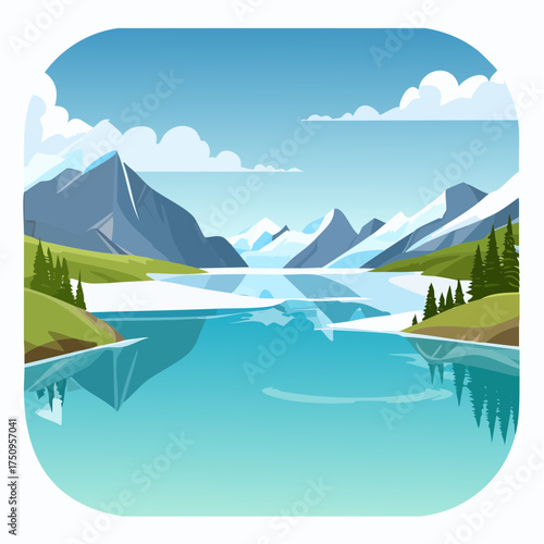 Gletschersee im Hochgebirge