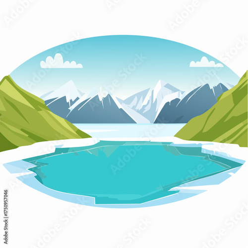 Gletschersee im Hochgebirge