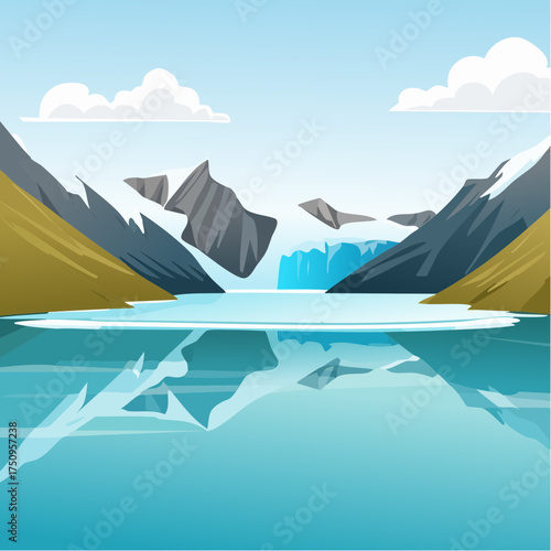 Gletschersee im Hochgebirge