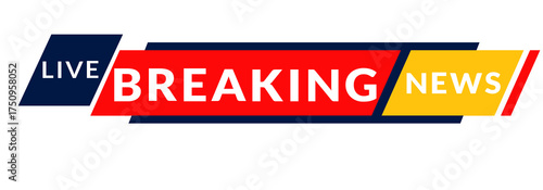 Obraz na płótnie Creative Breaking News lower third Ticker Banner