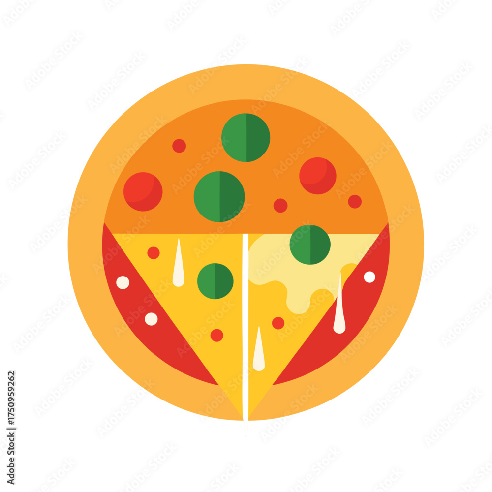 Fototapeta premium vector illustration of pizza