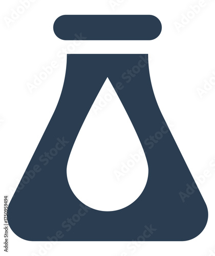 Flask-style icon vector illustrating trans fat measurement used in nutrition facts label design.