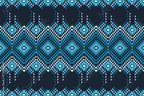 abstract blue background.  Cool blue gradient triangles forming a sharp, icy diamond composition.