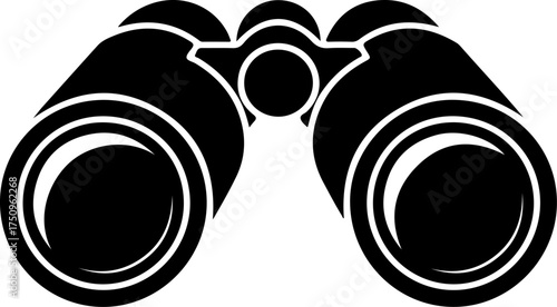 binoculars silhouette vector illustration