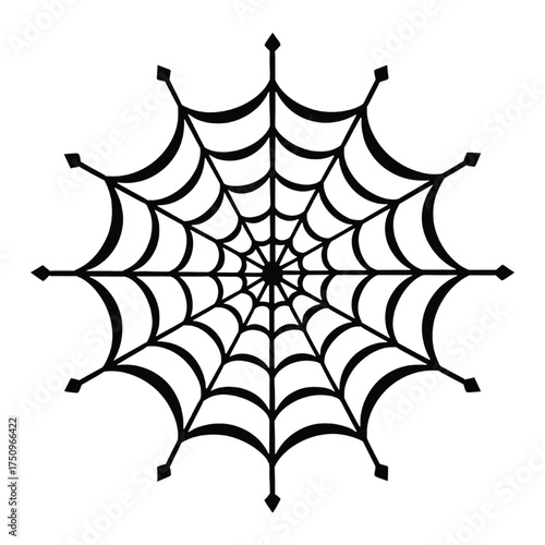 Spider Web Silhouette Vector Design