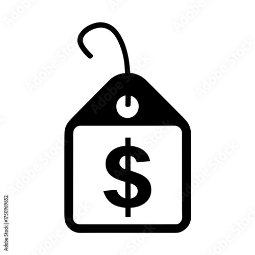 price tag with string at the top