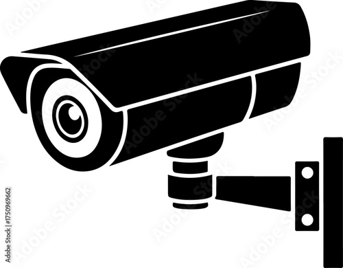 CCTV silhouette vector illustration