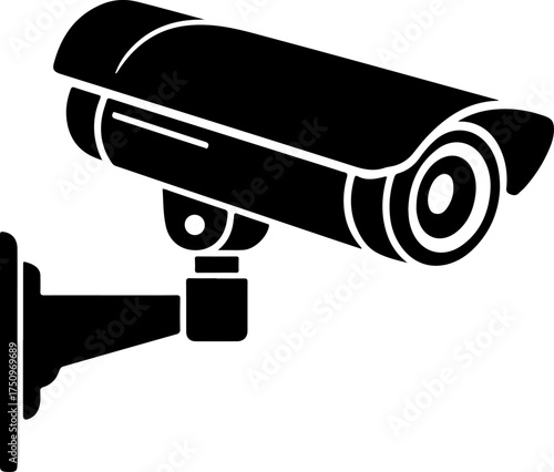 CCTV silhouette vector illustration