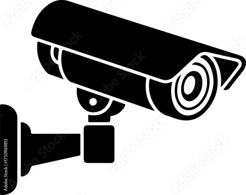 CCTV silhouette vector illustration