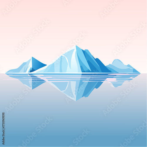 Eismeer mit schwimmenden Eisbergen