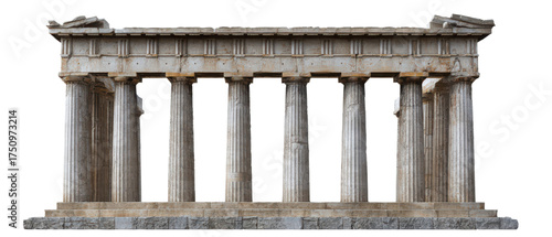 Parthenon Structure in Athens Isolate on Transparent Background, png