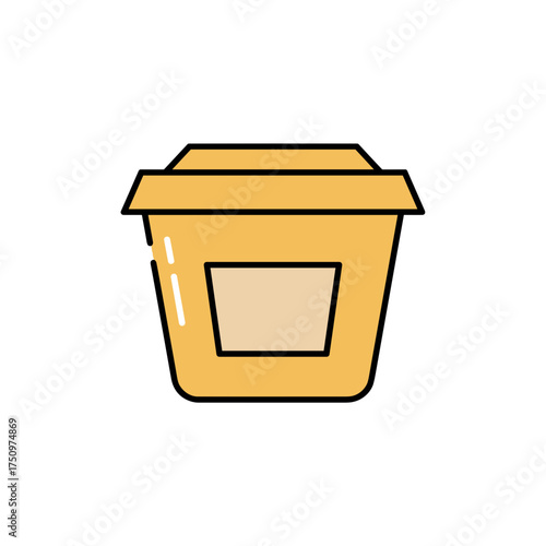 Fast food box on a transparent background