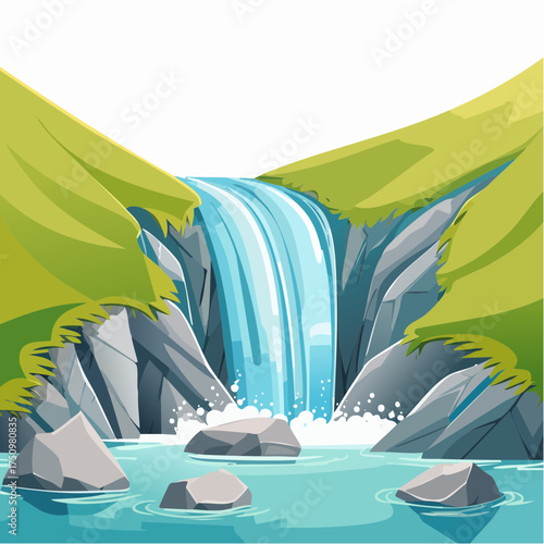 Gletscherfluss im Sommer