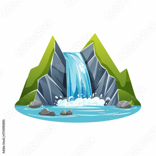 Gletscherfluss im Sommer