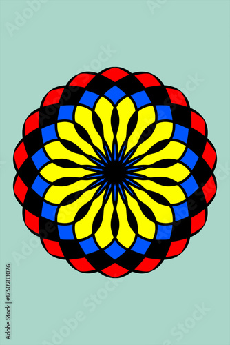 abstract colorful mandala design background