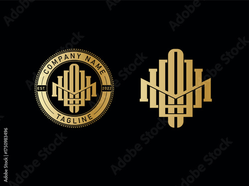 muoa Luxury initial monogram clothing brand, monogram logo, Monogram collection letter bn interlock, modern style good for brand, clothing, apparel, streetwear, baseball, basketball, football