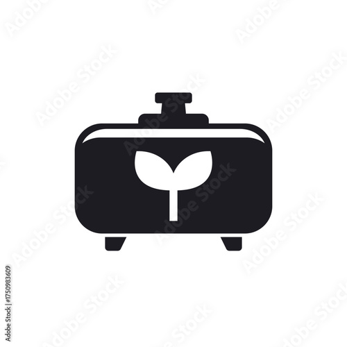 Biogas tank icon, gas storage vector