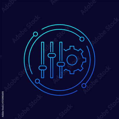 customize icon with slider bar, linear design