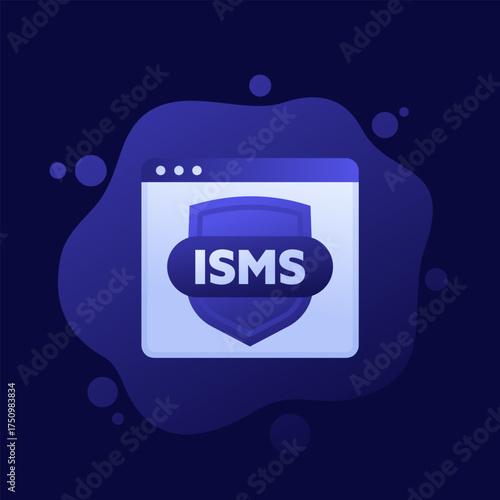 ISMS icon, Information security management system, vector design