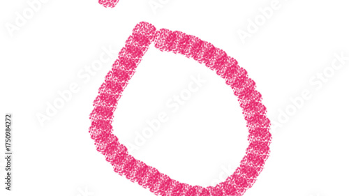 Abstract pink floral shape on white background