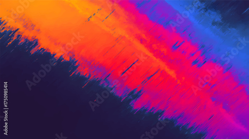 A vibrant abstract background featuring vertical lines in shades of pink, blue, and teal, creating a dynamic and energetic visual effect