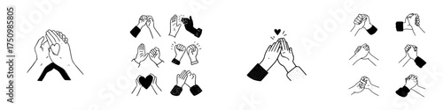 Diverse hand gestures showing connection support and teamwork interactions