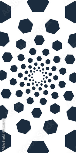 Background Pattern radial hexagon. colorful texture. optical illusion. honeycomb